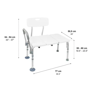 diseno tecnico silla de ducha con brazos laterales