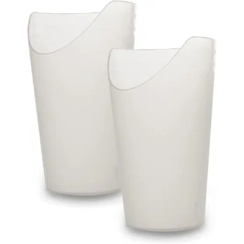 dos vasos translucidos ergonomicos ideales para personas mayores