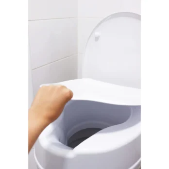 elevador de wc con tapa blanca compatible con banos domesticos