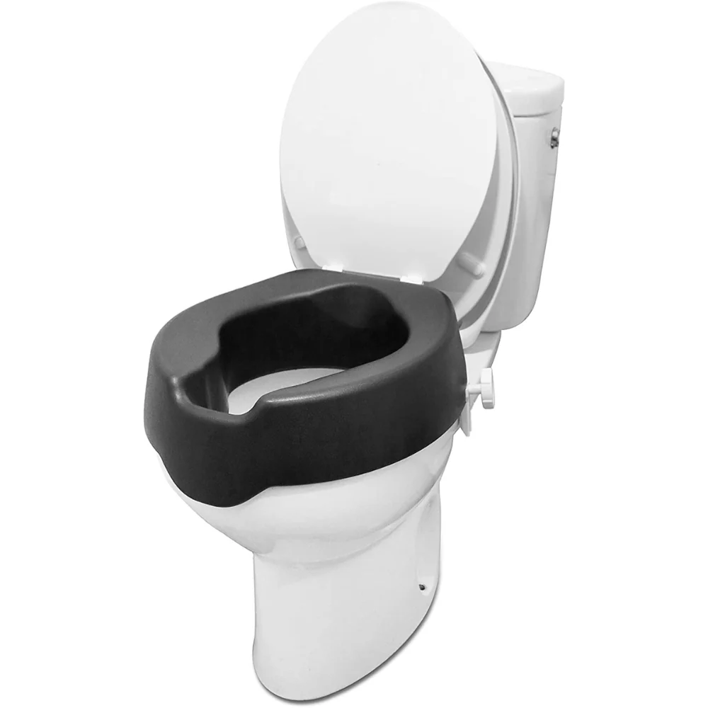 elevador wc blando 10 cm con abertura frontal instalado