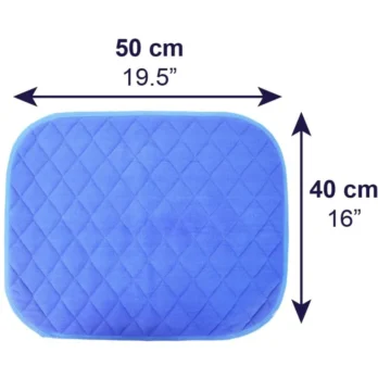 empapador azul con dimensiones ilustradas 50x40 cm