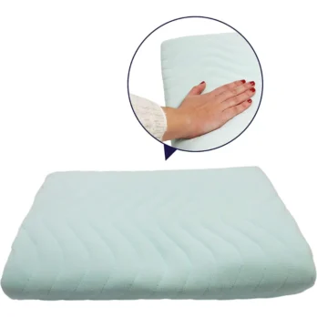 empapador cama verde con textura visible y detalle circular