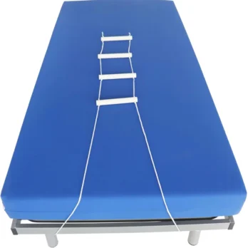 escalera azul de cama con peldanos vista frontal
