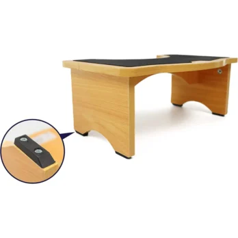 escalon reclinable para lectura y ordenador madera natural