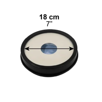 espejo circular con dimensiones de 18 cm de diametro