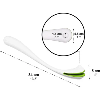 extensor con medidas y esquema visual de alcance