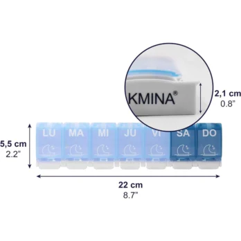 imagen tecnica de dimensiones del pastillero de 4 tomas