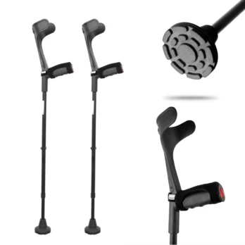 kit de muletas con empunaduras y conteras premium