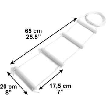 medidas tecnicas de escalera de cuerda para cama dimensiones en cm