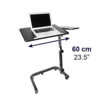 mesa auxiliar con soporte regulable y medidas