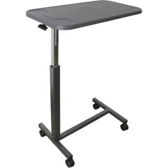 mesa auxiliar metalica ajustable con ruedas