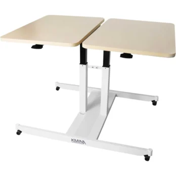 mesa vista de perfil de estructura metalica blanca