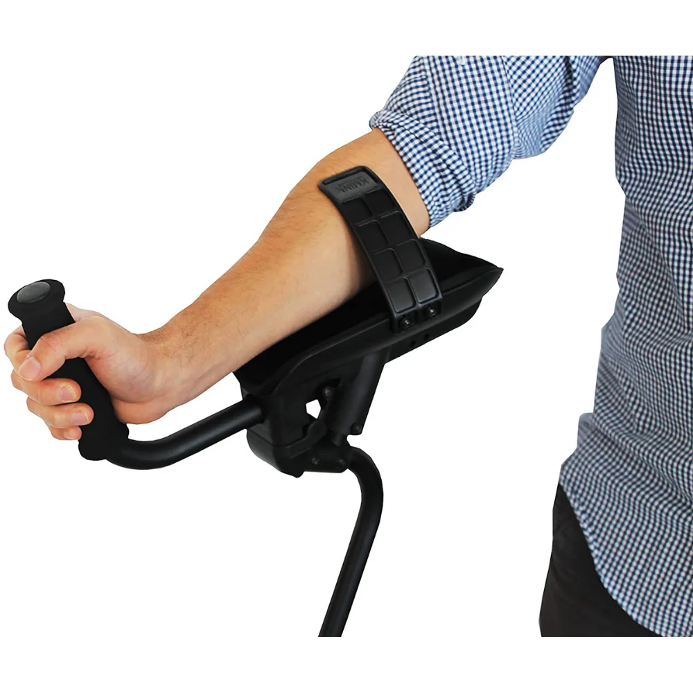 muleta ergonomica negra con soporte de antebrazo