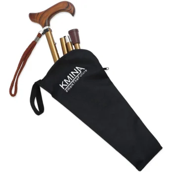 pack baston de madera funda de tela negra dependalium