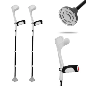 pack de 2 muletas acolchadas para adulto color negro y gris