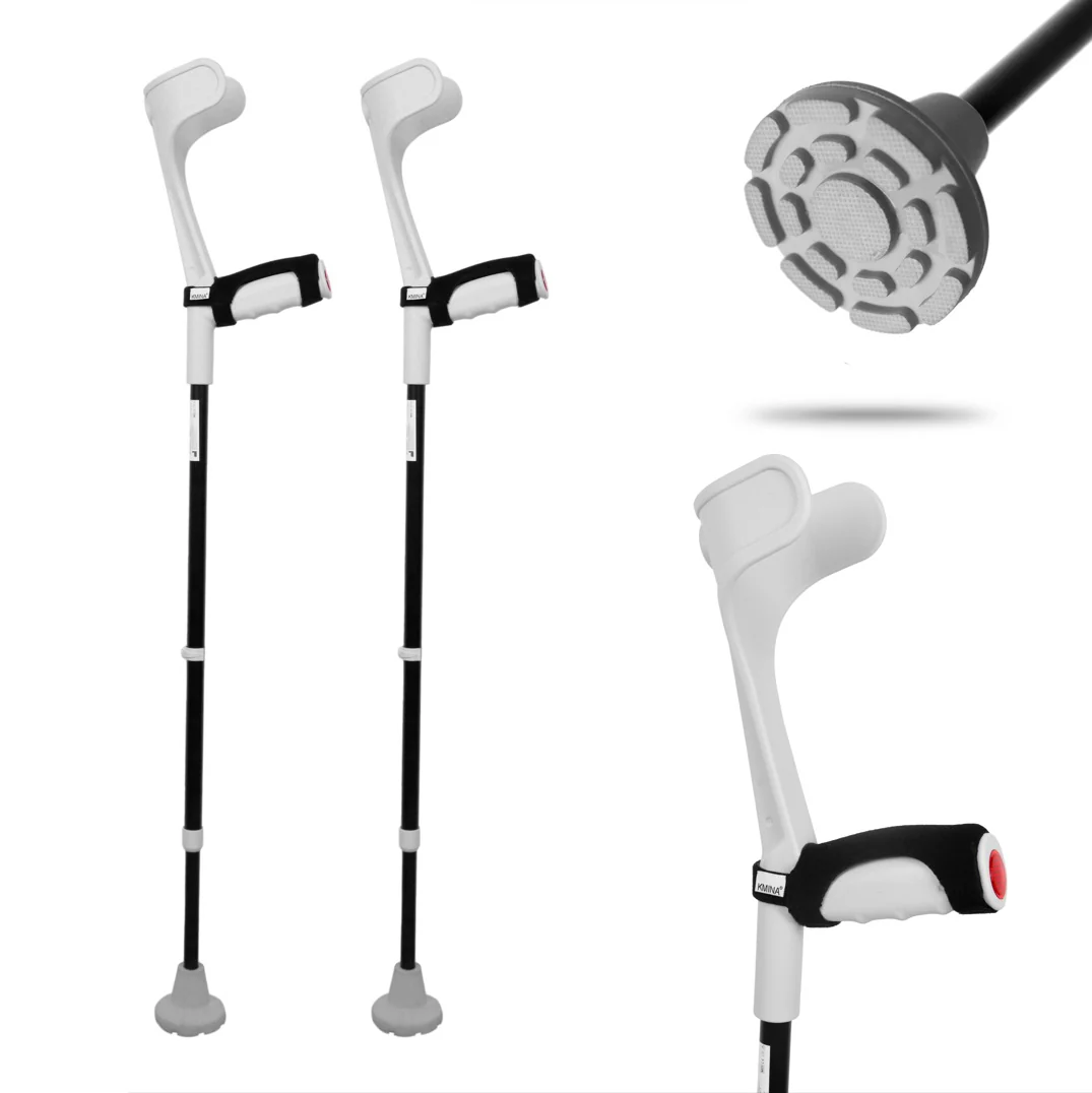 pack de 2 muletas acolchadas para adulto color negro y gris