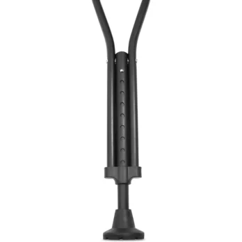 par de muletas negras plegables con base antideslizante