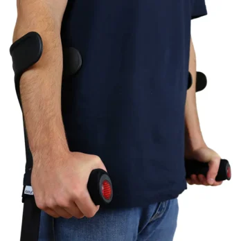 persona usando muleta ortopedica con antebrazo