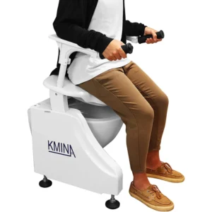 persona utilizando bicicleta ergometrica blanca rehabilitacion