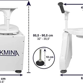 plano tecnico de silla sanitaria modelo sx679