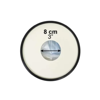 protector circular de goma con etiqueta de 17 cm de diametro