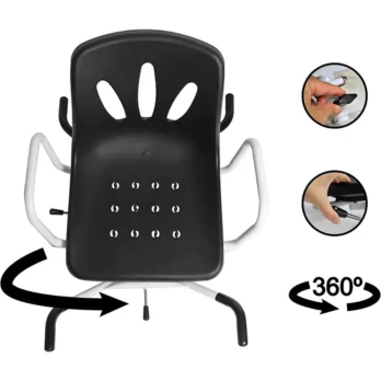 respaldo ergonomico ajustable negro con accesorios