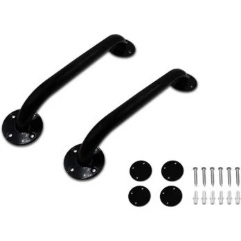 set de barras de apoyo negras con accesorios de montaje