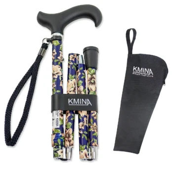 set de baston plegable con bolsa y empunadura ergonomica