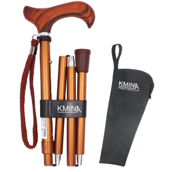 set de baston plegable madera con funda diseno clasico dependalium
