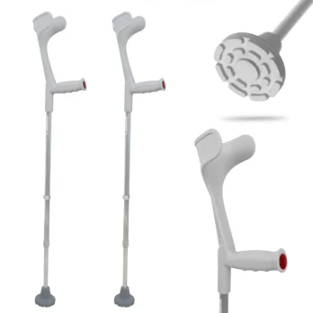 set de muletas y accesorios color gris comfort grip