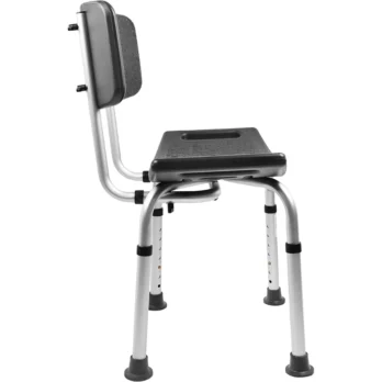 silla de bano con respaldo apoyabrazos y estructura antideslizante
