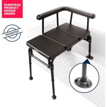 silla de ducha con respaldo y reposabrazos asiento seguro para bano