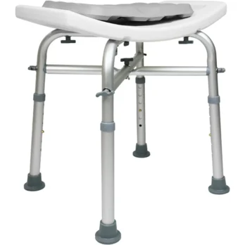 silla de ducha reforzada estructura tubular sin respaldo