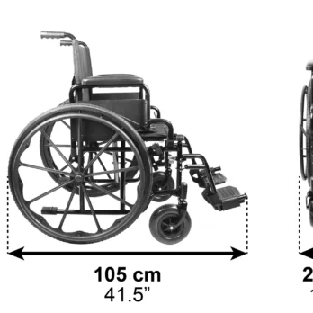 silla de ruedas con medidas completas