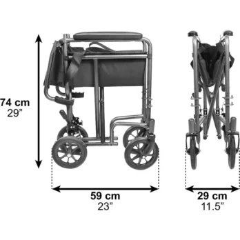 silla de ruedas medidas posteriores y base