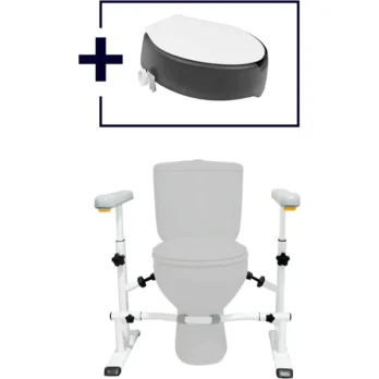 silla ergonomica para bano con respaldo alto y accesorio