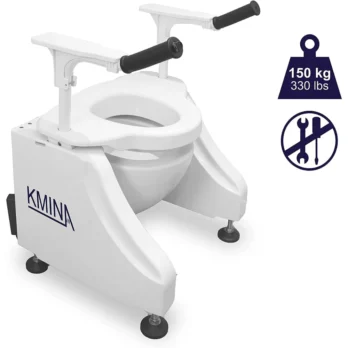 silla para bano con cubeta blanca y respaldo