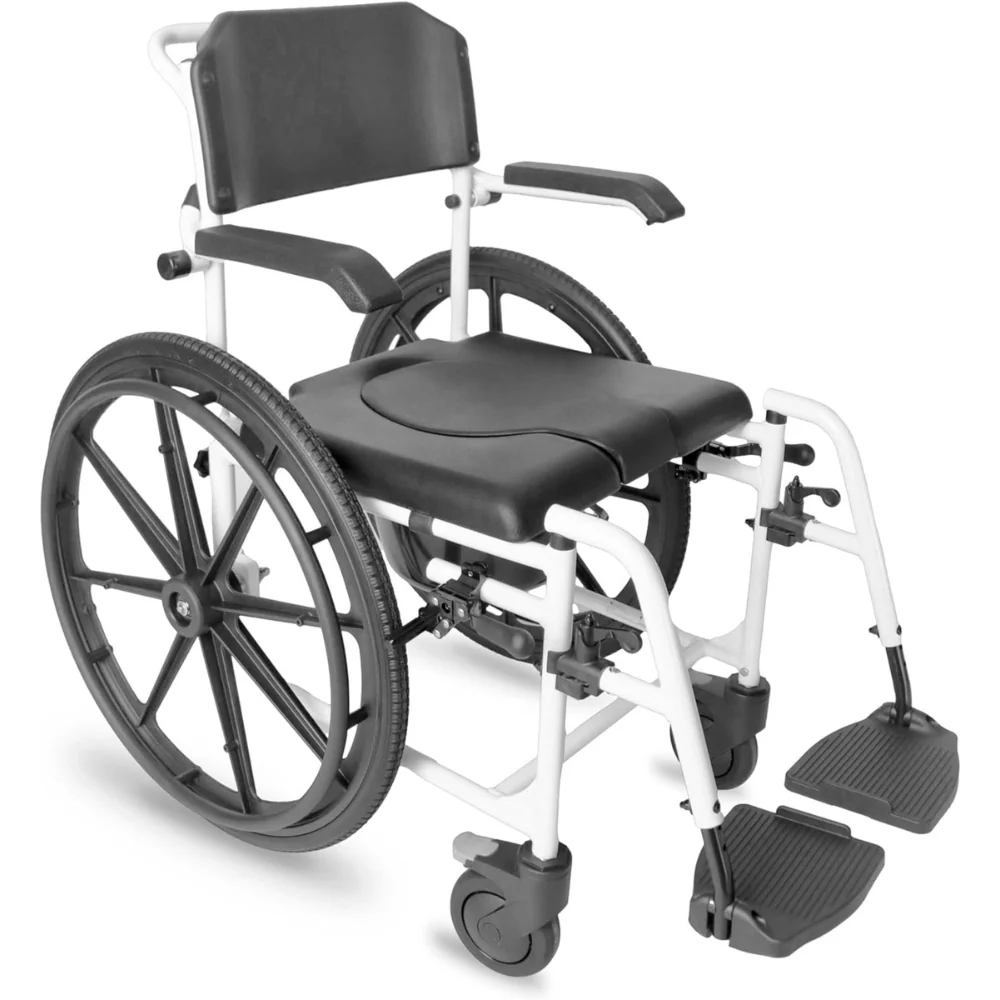 silla sanitaria autopropulsable en color negro