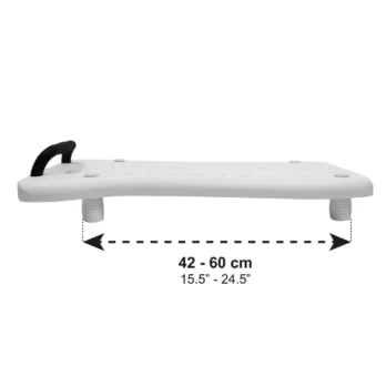 tabla de banera con respaldo ajustable y soporte lateral
