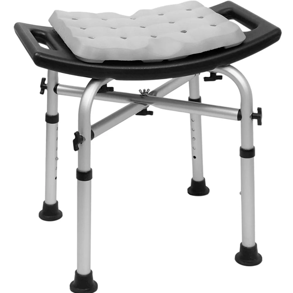 taburete de ducha asiento redondeado acolchado