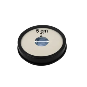 tapa protectora circular de silicona en vista tecnica