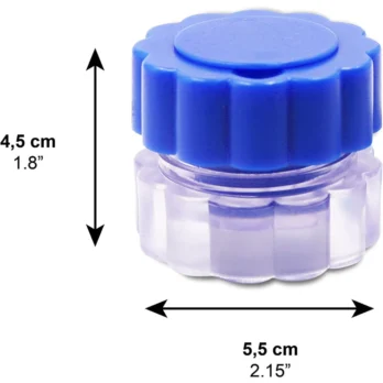 triturador de pastillas con dimensiones detalladas en mm