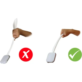 uso correcto e incorrecto de dispositivo para abrir tapas duras