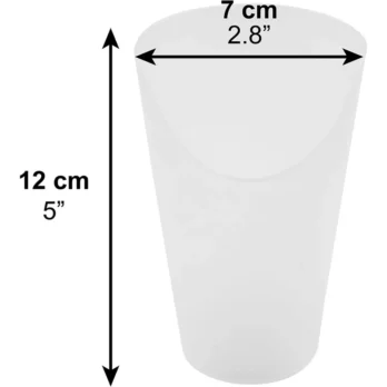 vaso conico adaptado medidas de 12 cm x 7 cm