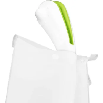 vista de extensor con mango blanco y verde