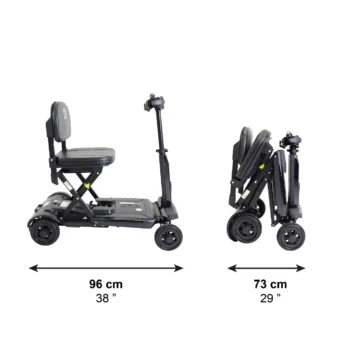 componentes del scooter plegable movilidad comoda con dependalium asistencia domiciliaria