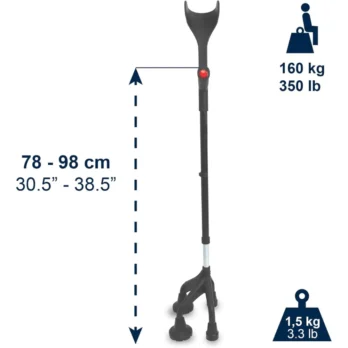 muleta de 4 patas kmina dimensiones del modelo para movilidad de mayores