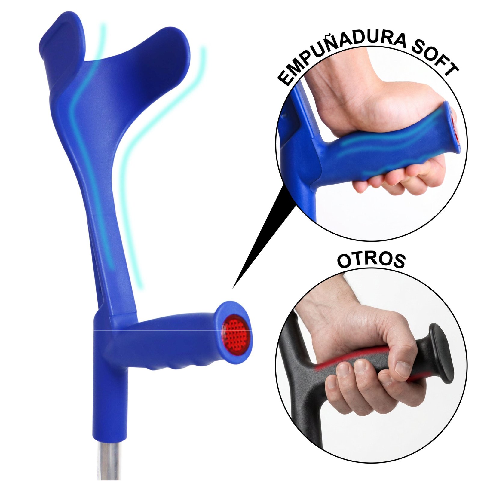 Muleta de Cuatro Patas Azul, Pesada y Robusta (1,5 kg), Fabricada en España 5 B0DT9XBZ12.PT06 scaled