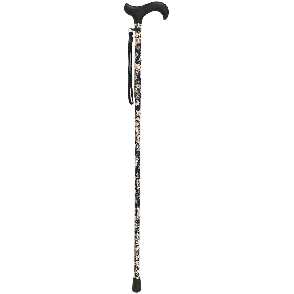 Bastón Extensible, Bastones para Andar Personas Mayores Flores Azul 3