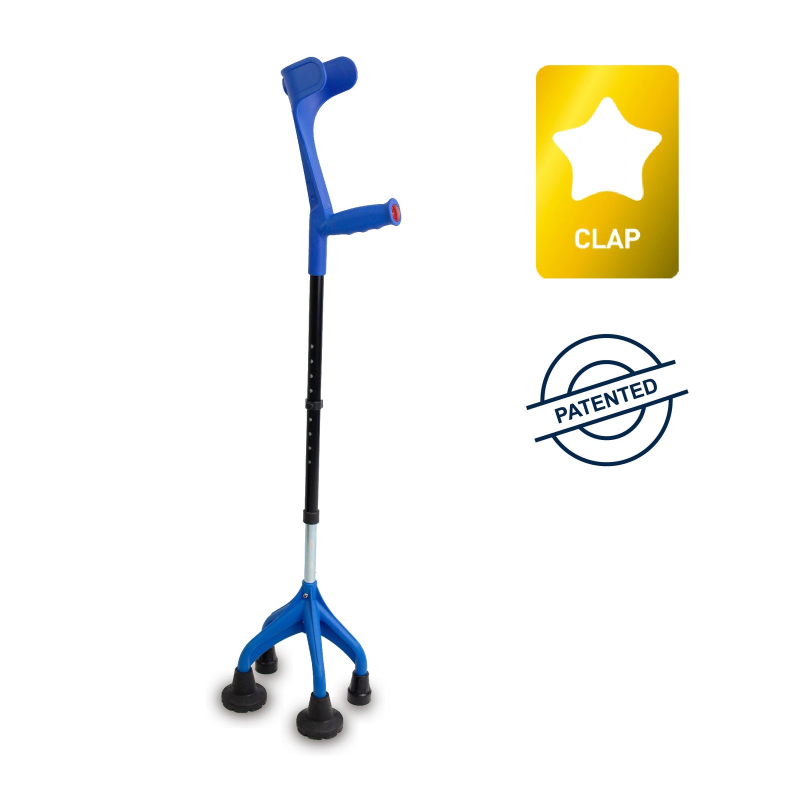 Muleta de Cuatro Patas Azul, Pesada y Robusta (1,5 kg), Fabricada en España 2 Muleta 4 patas parkinson 2